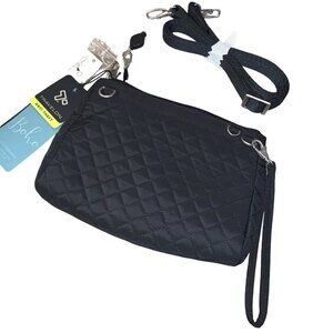 Travelon Anti-Theft Boho Clutch Crossbody, Black